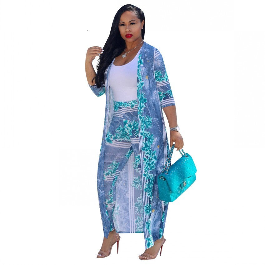 dresses S-3XL New African Print Elastic Bazin Baggy Pants Rock Style Dashiki Short SLeeve Famous Suit For Lady Top And Leggings 2pcs-se