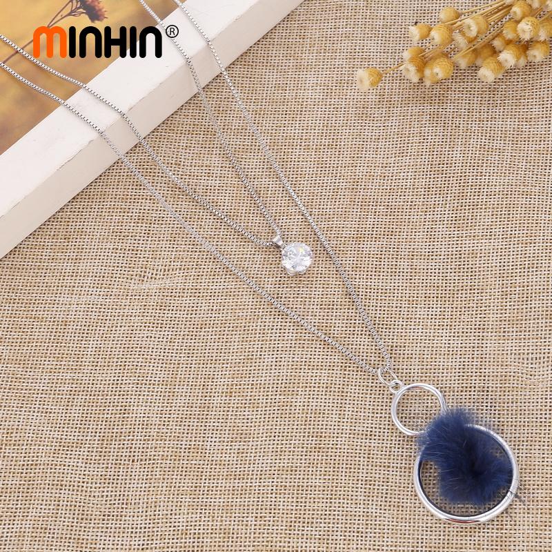 Pendant Necklaces MINHIN Vintage Choker For Women Fashion Multi Layer Crystal Zircon Statement Necklace Wedding Jewelry
