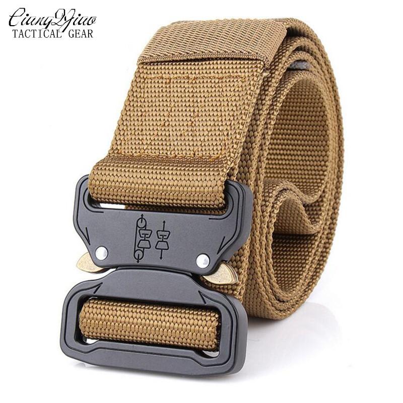 Belts Combat Military Equipment Tactical Belt Men 1000D Nylon Metal Buckle Knock Off US Army SWAT Carry Waist Bel