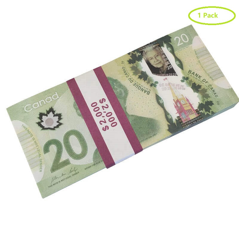 50% Size Prop Money Cad Canadian Dollar Canada Banknotes Fake Notes Movie Moneys For Tiktok Youtube Party Games F1e
