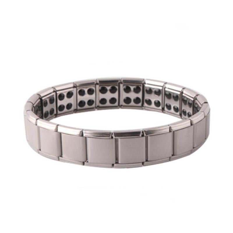 Charm Bracelets Fashion Men Stainless Steel Watchband Bracelet Magnet Germanium Health Jewelry LL@17