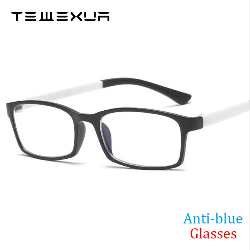 Fashion Sunglasses Frames TEWEXUA Brand Ray Computer Glasses Men Radiation Eye Wear Design Office Gaming Goggle UV Blocking Spectacles
