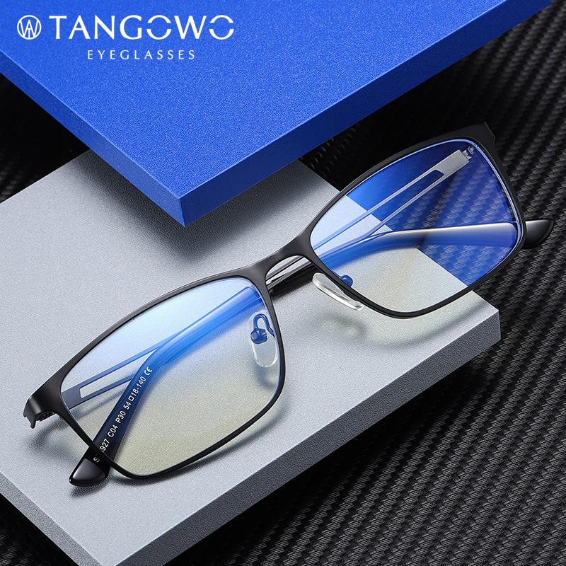 Fashion Sunglasses Frames TANGOWO Titanium Alloy Anti Blue Light Glasses Men Goggles Protection Eyewear Spectacle Antiblue Gaming Computer E