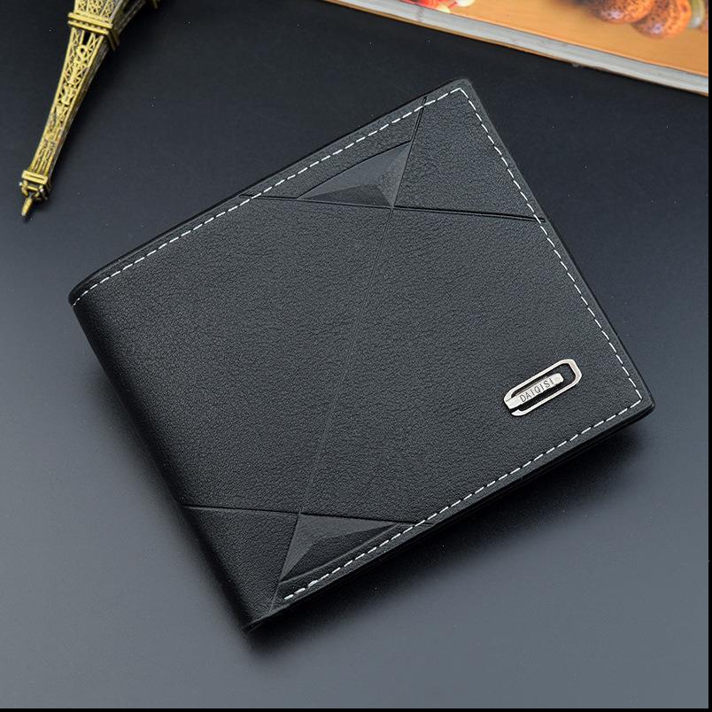 Casual Wallet for Men Multi card Slot Short Fashion Male Youth Thin Three fold Soft Horizontal Coin Purse