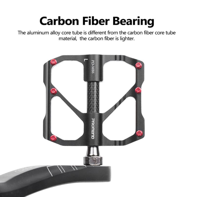 Bike Pedals PROMEND Mtb Pedal Quick Release Road Bicycle Anti-slip Ultralight Mountain Carbon Fiber 3 Bearings Pedale Vtt