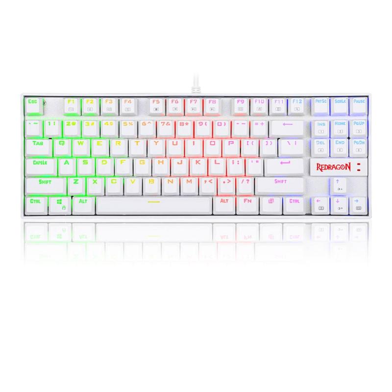 Keyboards Redragon K552 Mechanical Gaming Keyboard 60% Compact 87 Key Kumara Wired Cherry MX Blue Switches Equivalent For Windows PC Gamer