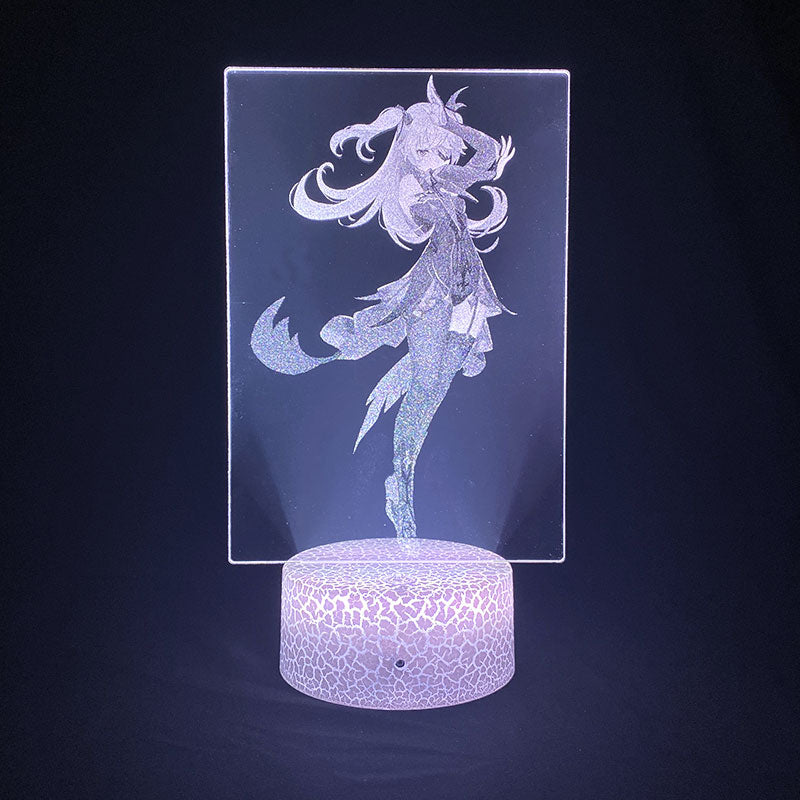 Desk Lamp 3D Genshin Impact Night Sensor Light LED Anime Nightlight Fischl Figure Bluetooth Control Cool Game Kids Birthday Gift