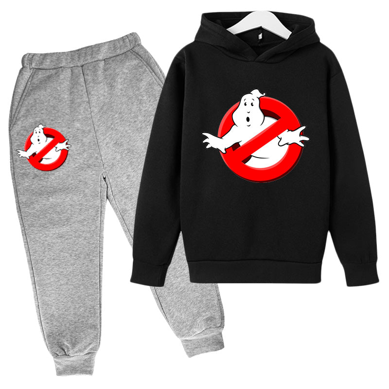 Ghostbusters Hoodie girl-boy Fashion Casual Loose Black Sweatshirt Print Ghost busters Hip Hop Hoodie Streetwear pant set