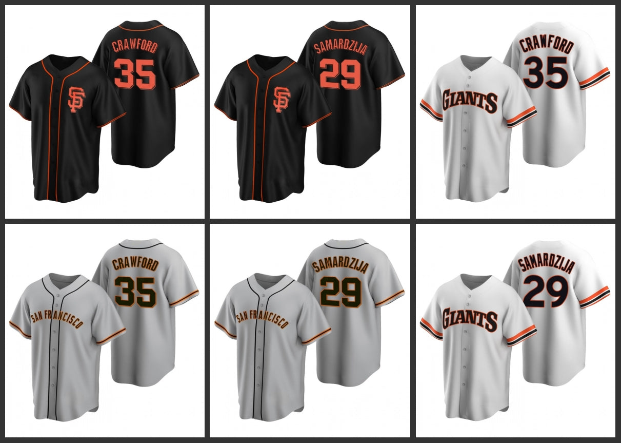 San&#13;Francisco&#13;Giants&#13;Men Jeff Samardzija Brandon Crawford Women Youth Jersey