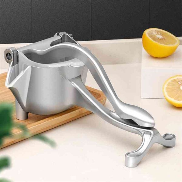 Manual Hand Press Juicer Squeezer Household Fruit Extractor Machine Kitchen Tool Aluminium Alloy 210423