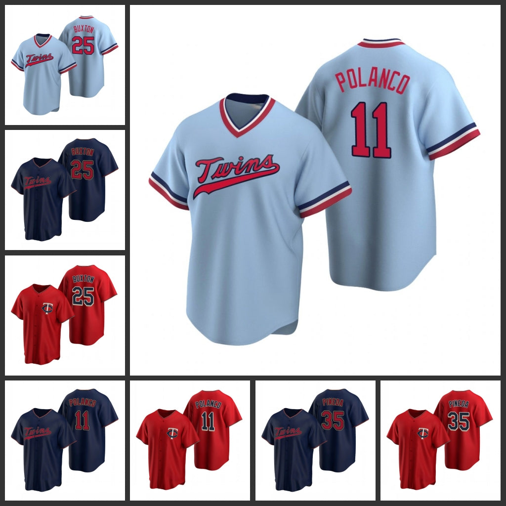 Minnesota&#13;Twins&#13;Men Byron Buxton Jorge Polanco Michael Pineda Women Youth Jersey