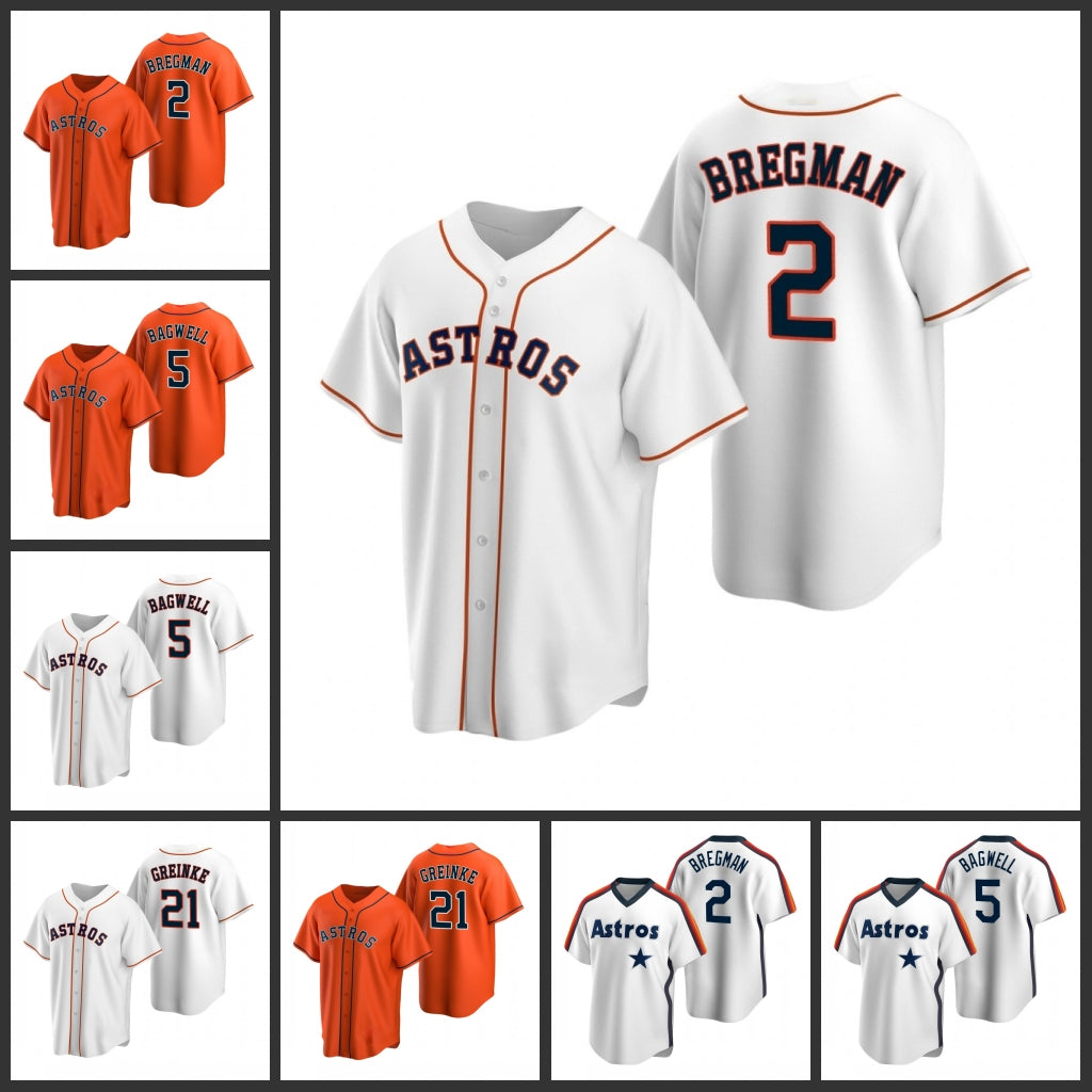 Houston&#13;Astros&#13;Men Alex Bregman Jeff Bagwell Zack Greinke Women Youth Jersey