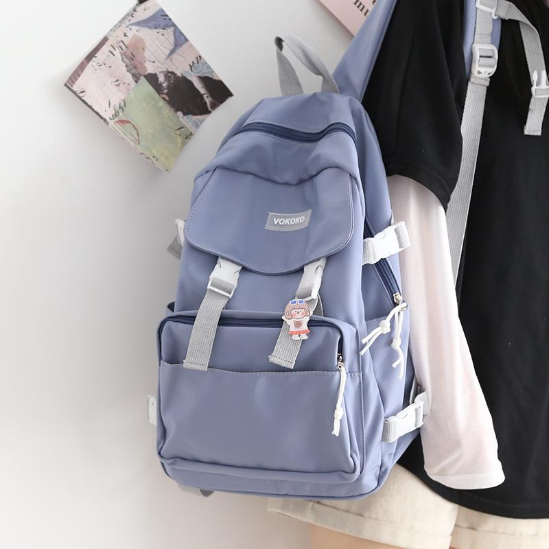 Fashion Tooling Style Backpacks For Women 2021 School Female Large Capacity College 15.6 Inch Laptop Travel Bags Backpack