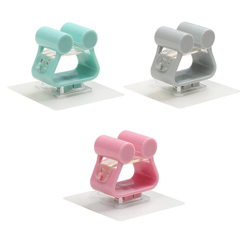 1Pcs Mop Clamp Mop Hook PP Sundries Organizer Traceless Water Proof Dropship Mop Hooks Bathroom Accessories Broom Shelf