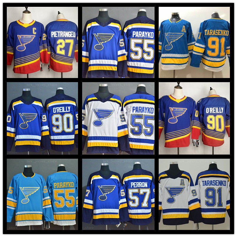 2019 Stanley Cup Finals Champions St Louis Blues Hockey Jerseys Ryan O&#039;Reilly Vladimir Schwartz Alex Pietrangelo Colton Parayko David Perron sh