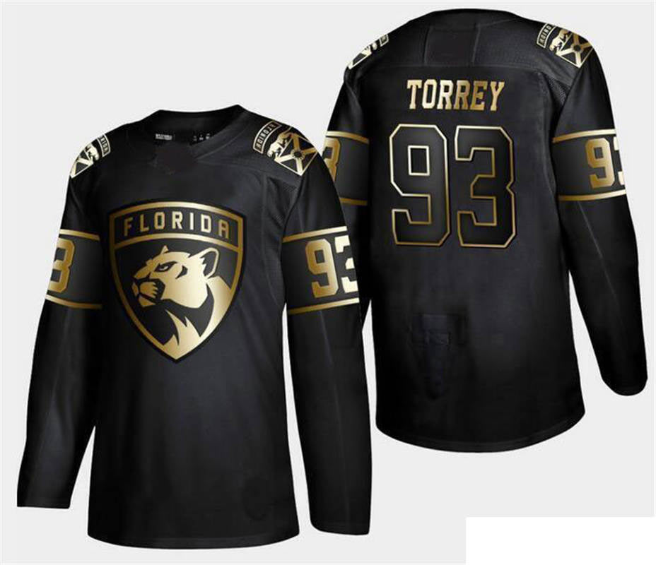 2019 Florida Panthers hockey jerseys Golden Edition 72 Sergei Bobrovsky 1 Luongo 16 Aleksander Barkov 5 Ekblad SHIRT UNIFORM