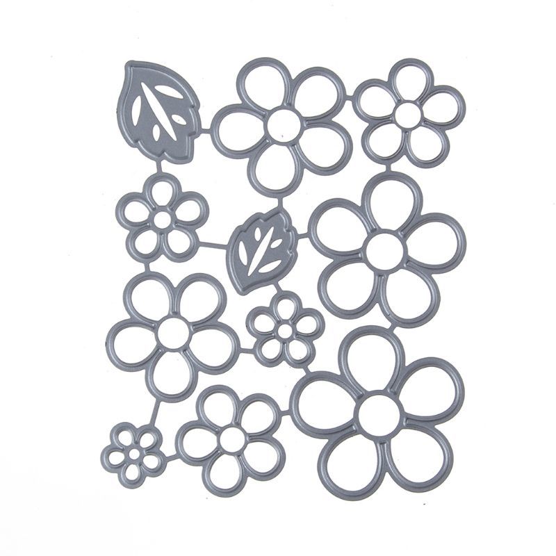 Five Sheet Flower Metals Stamping Stencil Scrapbooking Diy Album Stamp Paper Card Embossing Decor Craft