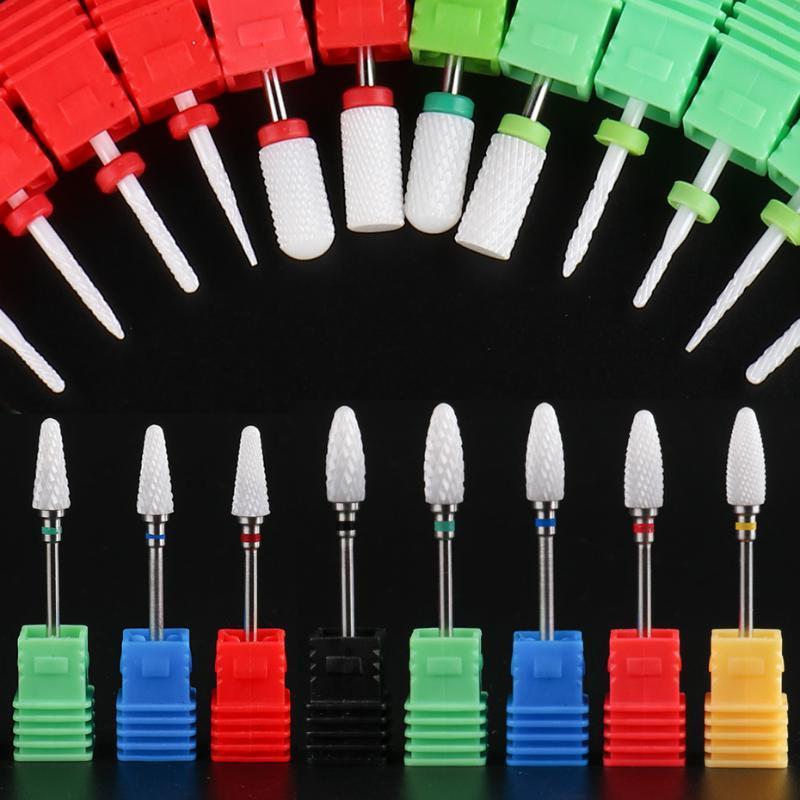 1pcs Nail Drill Bit Ceramic Electric Milling Burr Nail Cutter For Mill Manicure Machine Gel Files Drill Bits TRXTC1-42