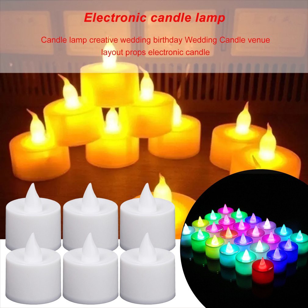 24Pcs Flammable Led Tea Light Tea Candles Wedding Light Romantic Candles Battery Operated Light For Party Bruiloft Decoration
