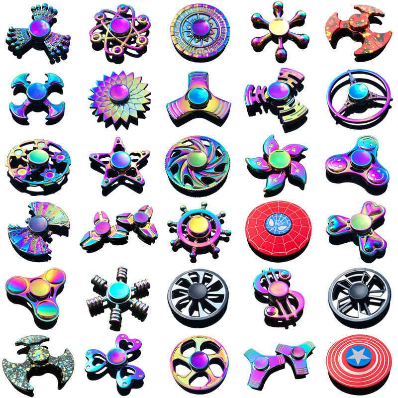 Hand Spinner Office Man Round Gyro Anxiety Relief Stress EDC Focus spinner Finger Toys for Children Spinners X0320