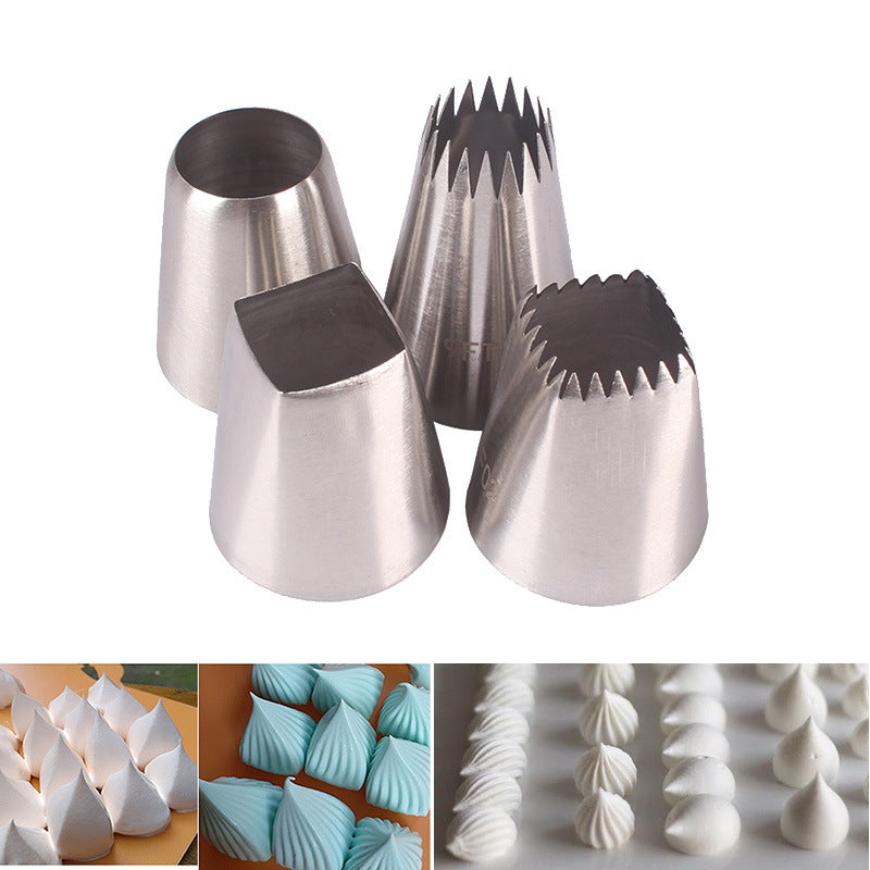 4PCS - Set Cake Pastry Nozzles Tips Set Cream Decoration Icing Piping Pastry Nozzles Cupcake Decorating Tool Bakeware