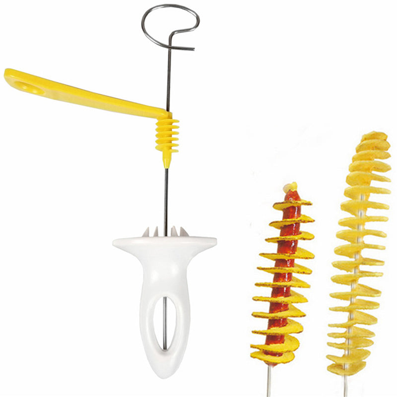1PC Potato Spiral Cutter Kitchen Accessories Supplies Tools Slicer Spiral Potato Tower Chips Making Twist Shredder