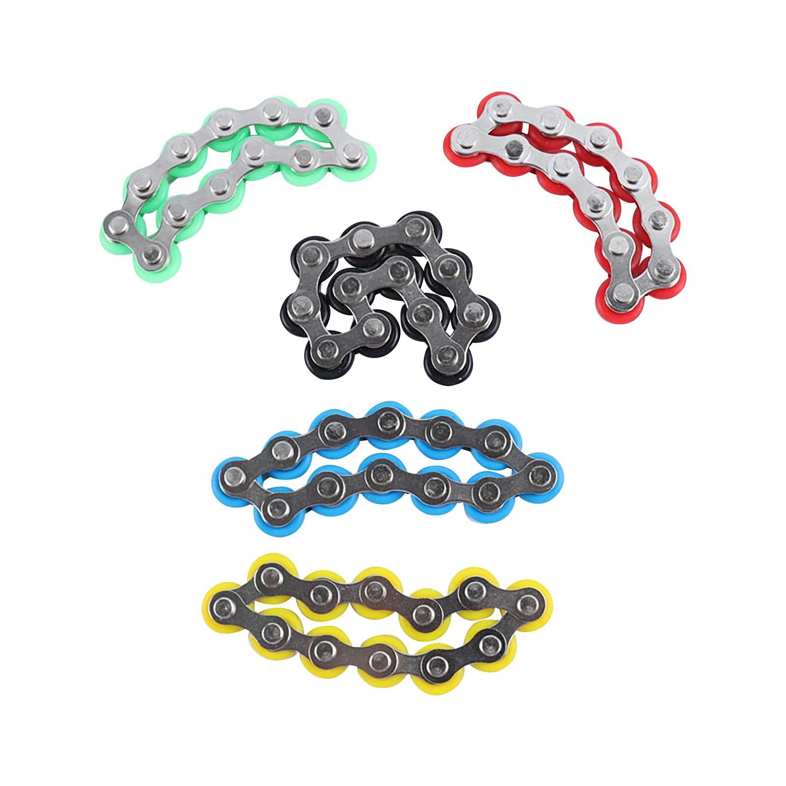 DHL Free 12 section Good Quality Roller Bike Chain Fidget Toy Stress Reducer for ADD ADHD Anxiety Autism Adults Kids Decompression Toy