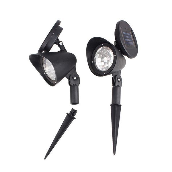 2021 New 3 LED 9W Solar Powered Spotlight Outdoor Garden Landscape Lawn Yard Path Spot decor Light Lamp Auto On Wholesale