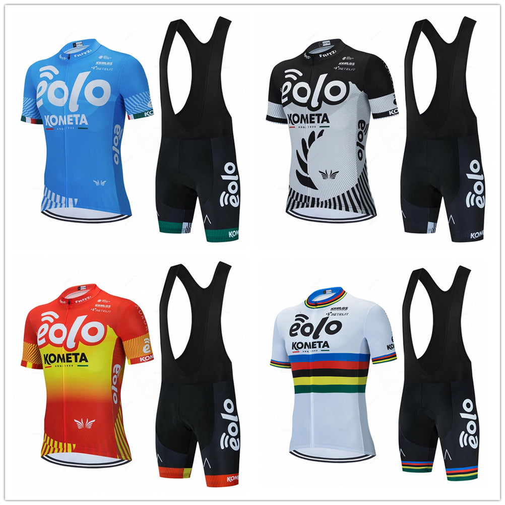 Eolo Kometa Cycling Clothing 2021 Pro Team Men-Women Cycling Jersey Set Summer Breathable Short Sleeve Bike Clothes Bib Shorts Suit Ropa Ciclismo