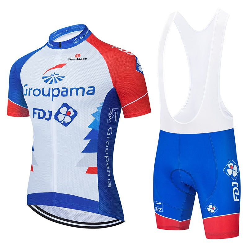 Tour De France 2021 Pro team FDJ Cycling Jersey set Summer Breathable Cycling Clothing MTB Bike Jersey Bib Shorts Kit Ropa Ciclismo
