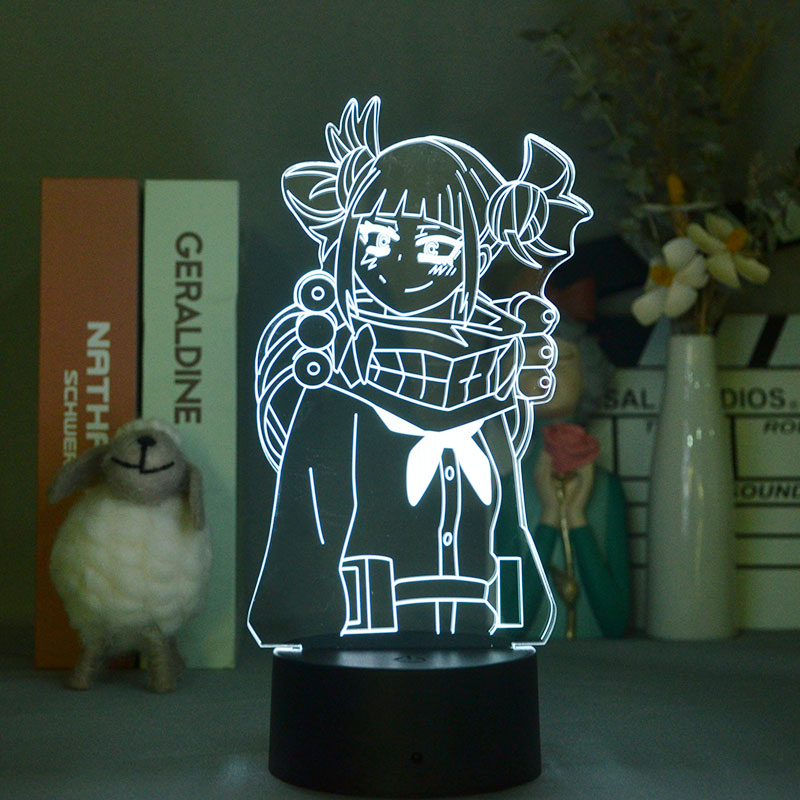 Bluetooth Desk Lamp 3D LED Night Light Anime Nightlight My Hero Academia Bedroom Birthday Party Decoration Cool Gift for Cartoon Fans