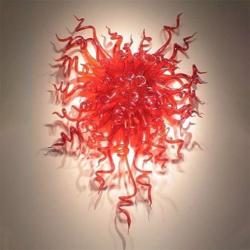 Modern Retro Murano Decorative Lamp Red Colored 60*80cm Interior Lighting Antique Color Lamps Hanging Art Abstract Glass Wall Arts