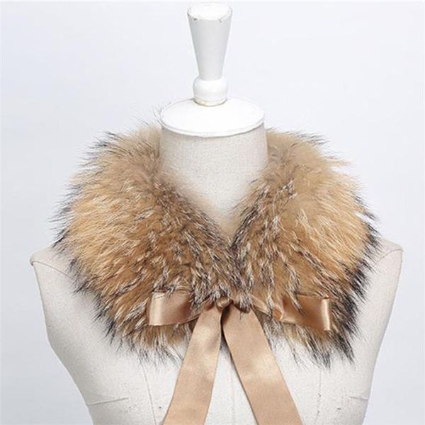 Scarves 2021 Fashion Fur Collar Scarf Winter Real Scorpion Square Ladies Coat Decoration Collar.