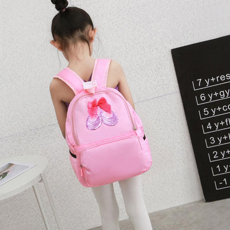 School Bags Creative Child Backpack Ballet Dance Pattern Pack Canvas Casual Bag For Campus Students Girls )