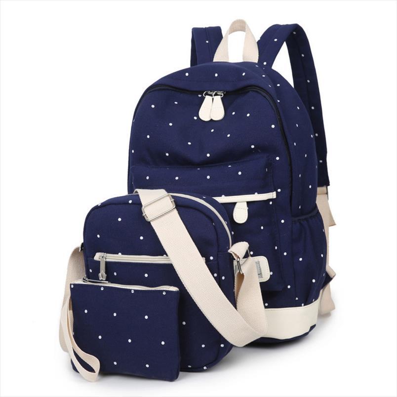3Pcs Set Women Backpack School Bags Star Printing Cute Backpacks With Bear For Teenagers Girls Travel Bag Rucksacks Mochila