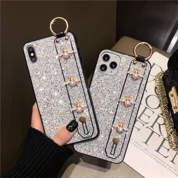 Glitter Bee Phone Cases For Apple iphone12promax xr xs Protector Armband