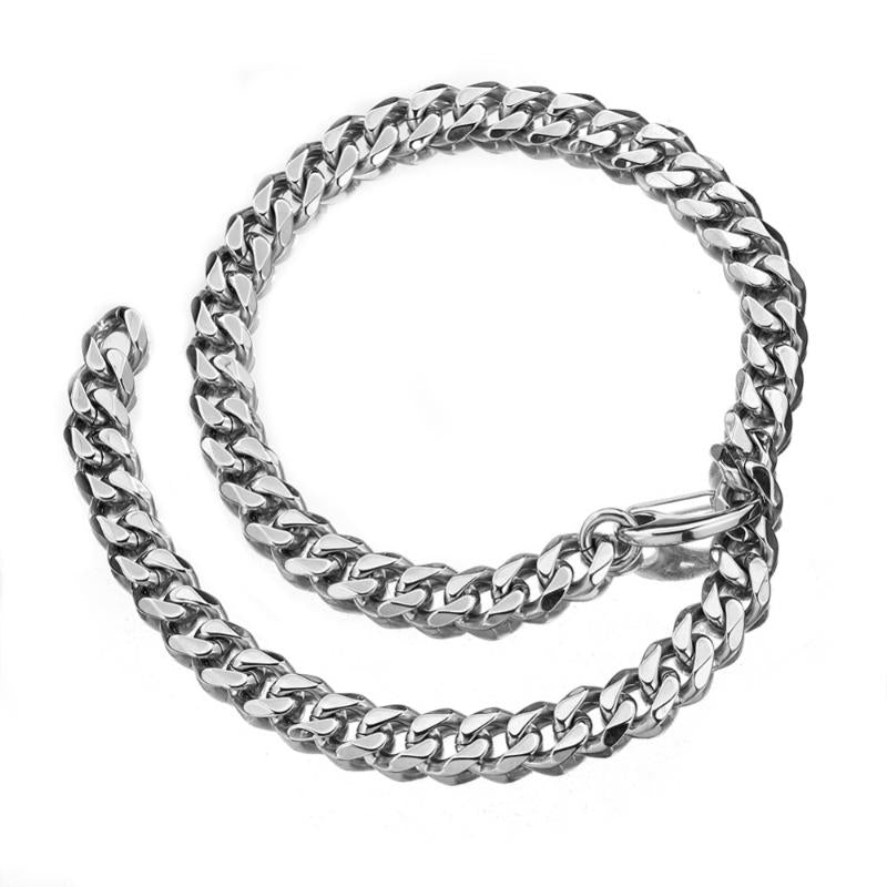 Curb Link Chain Xxxtentacion Adjustable Choker With Tail Hip Hop Rapper Miami Stainless Steel Necklace For Man Chains