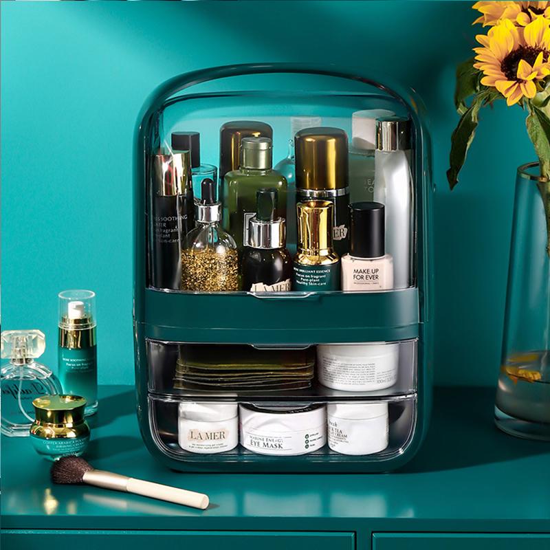 Cosmetic Bags & Cases Desktop Storage Box Bathroom Makeup Organizer Multi Function Drawer Type Waterproof And Dustproof Lipstick Jewelry