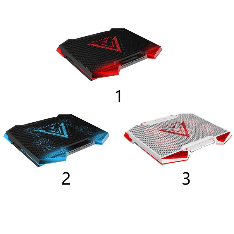 Laptop Cooling Pads Silence Fan Computer Pad Adjustable Base Notebook Holder USB Air Cooler LED Fans