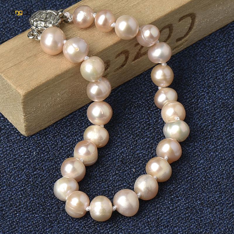 Beaded, Strands Pearl Jewelry Bracelet Baroque 7-8mm High White Freshwater Gift For Women