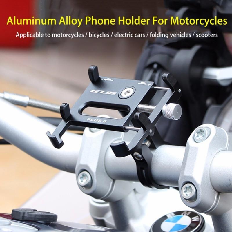 Cell Phone Mounts & Holders GUB PLUS 6 Aluminum Alloy Bike Holder For 3.5-6.2 Inches Motorcycle Scooter Bicycle Stand Mount