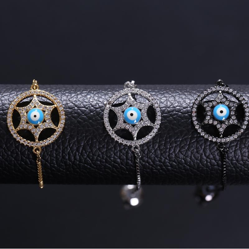 Link, Chain NJ Sun Flower Design Zirconia High Quality Female Bracelet Charming Adjustable Women Gold Silver Jewelry Gift