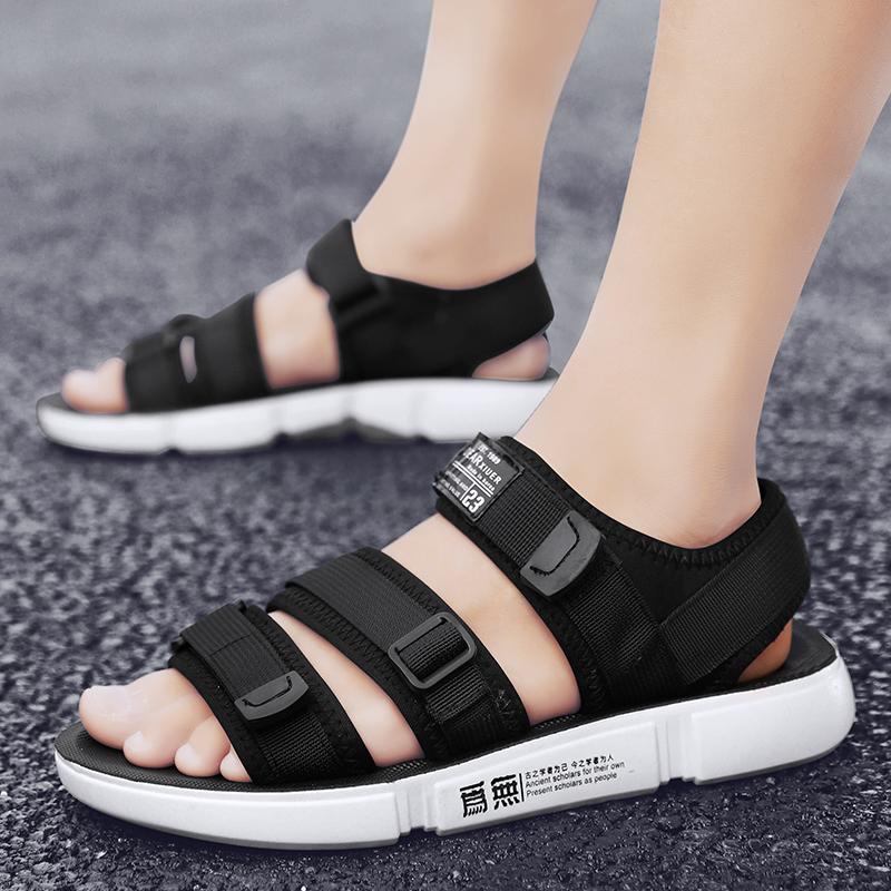 Sandals Air Drill Men 2021 Summer Trend Woven Soft Bottom Sports Deodorant Non-slip Leisure