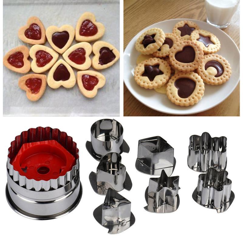 Baking Moulds 7pcs-set Stainless Steel Cookie Biscuit DIY Mold Fancy Cake Fondant Mould Cutter Tools Bakeware
