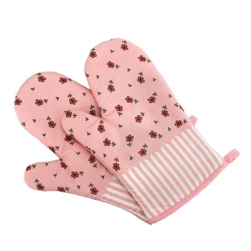 Oven Mitts Non-slip Microwave Glove Heat Resistant Mitten Baking Gloves Dotted BBQ Pot Holder 1 Piece