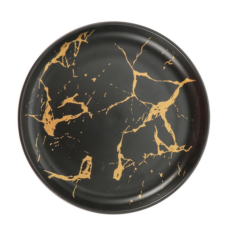 Dishes & Plates 1Pc Ceramic Dinner Plate Marble Grain Steak Western Dessert Tray (6 Inch)