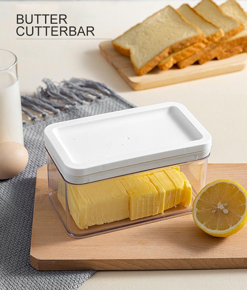Dishes & Plates Stainless Steel Butter Cutter Household Baking Kitchen Cheese Storage Box Slicer Tableware Crisper Separation
