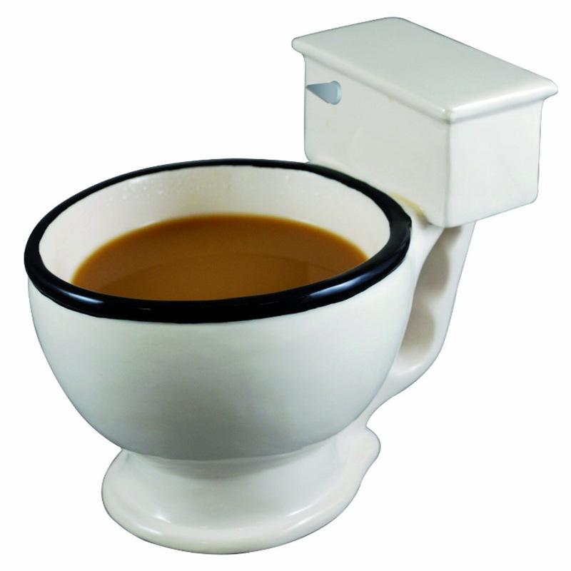 Mugs Novelty Creative Spoof WC Toilet Ceramic Mug With Handle 300ml Coffee Tea Milk Ice Cream Office Water Cup Funny For Gifts