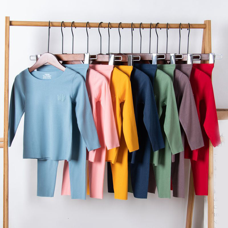T-shirts Autumn Winter Sleepwear Kid Clothing Thermal Underwear Pajamas For Girls Children&#039;s Children Baby Boy L7FI