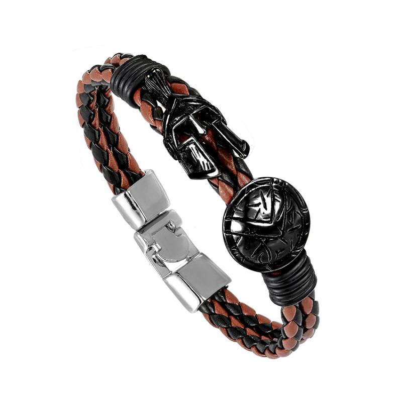 Link, Chain 2021 Retro Sparta Warrior Men Bracelet Luxury Camping Leather Bracelets Women Jewelry Fine Gift Pulseira Masculina